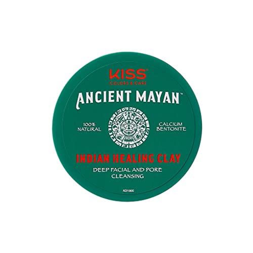 Kiss Ancient Mayan Indian Healing Clay, 100% Natural, For Deep Facial and Pore Cleansing, Deep Hair Conditioning (16 oz.)