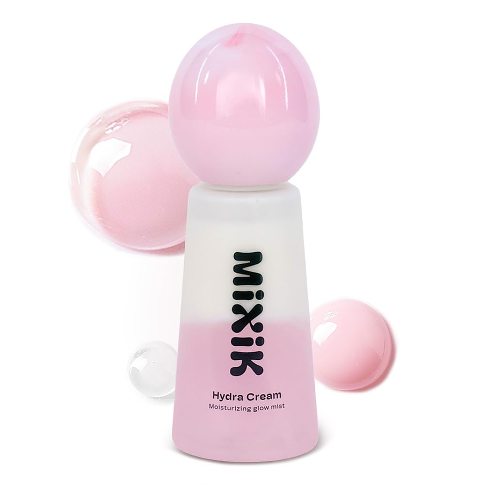 MIXIK Hydra Cream Moisturizing Face Mist Spray - Hydrating Face Mist Korean Skincare, Facial Hydrating Mist made of Plant Oil, Rose Water, Squalene, Ceramide (30 ml (1.0 fl oz) Travel Size)