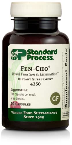Standard Process Inc. Fen-Cho - Whole Food Bowel and Digestive Health with Collinsonia Root, Fenugreek Seed, Bile Salts, and Okra Fruit - 90 Capsules
