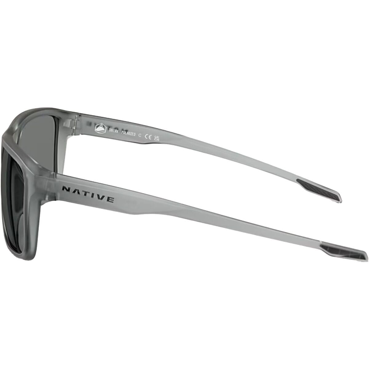 Native Eyewear Men's XD9043 Tavern Square Sunglasses, Matte Smoke Crystal/Grey Polarized, 57 mm