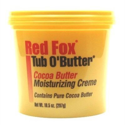 Red Fox Tub O' Butter Cocoa, Moisturizing Creme 10.5 oz (Pack of 3)