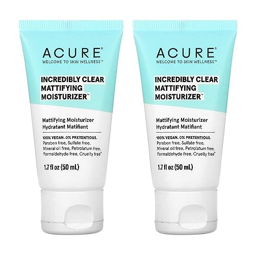 Acure Incredibly Clear, Mattifying Moisturizer, 1.7 fl oz (50 ml) (Pack of 2)