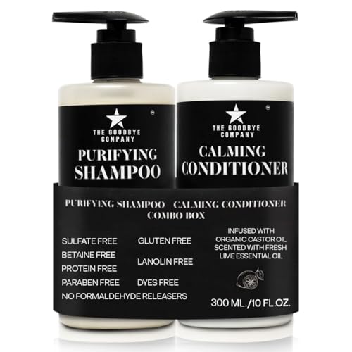 The Goodbye Company Shampoo & Conditioner Set – Sulfate-Free Hair Care with Fresh Lime Scent – Hydrating & Nourishing for Dry, Damaged Hair – 2 x 10oz Bottles