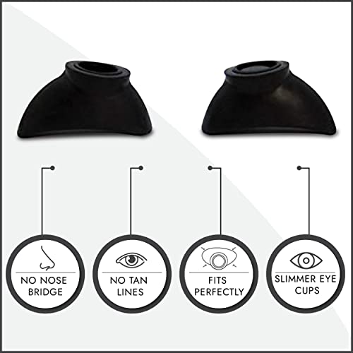 Super Sunnies Slim Flex UV Eye Protection, FDA Compliant Individual Tanning Goggles Eyeshields (Black)