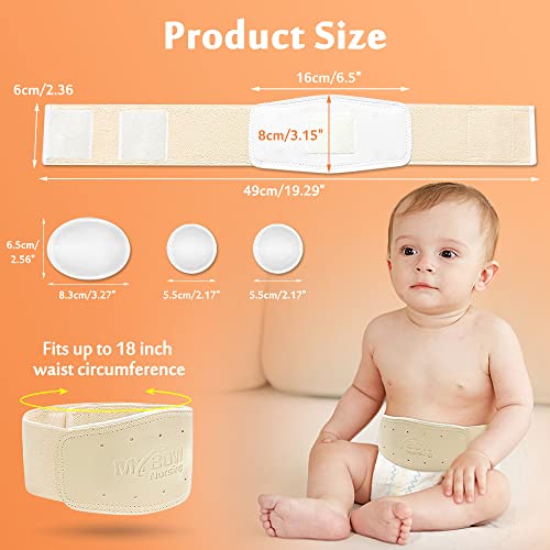 Umbilical Hernia Belt Baby Belly Button Band Newborn Cover Infant Tummy Wrap Umbilical Cord Belt Baby Support Truss Child Adjustable Belly Band Abdominal Navel Relief (Medium)