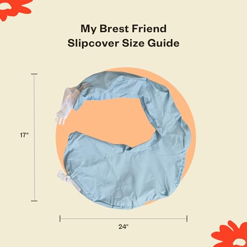 My Brest Friend Original Nursing Pillow Cover - Slipcovers For Baby - Vinyl, Adjustable Fit, Easy Care, Durable - Original Nursing Pillow Not Included, Blue