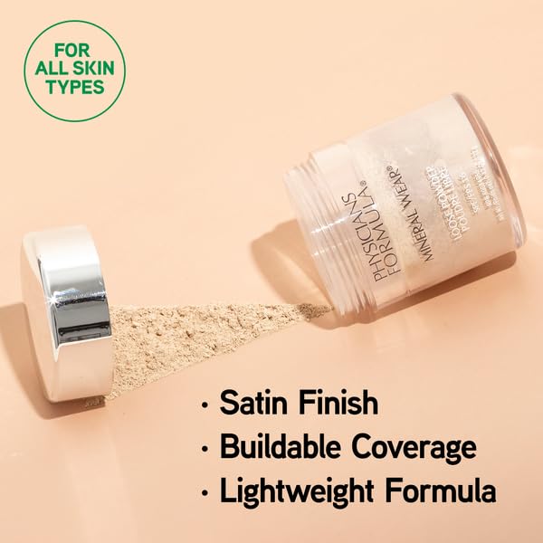 Physicians Formula Mineral Wear Loose Powder Spf 16 - Translucent Light, Off-White, 12 g