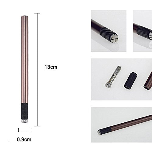 Stainless Steel Brows Microblading Tool 10Pcs Microblade Handle Permanent Makeup Supplies - QMYBrow