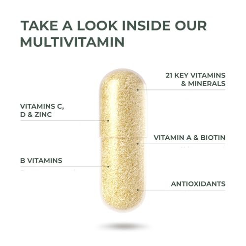 Primal Harvest 2 Pack, Multivitamin for Women and Men Vitamin A, Vitamin C, Vitamin D and E, Vitamin B12, B6, Biotin, Zinc Supplements, 30 Capsules