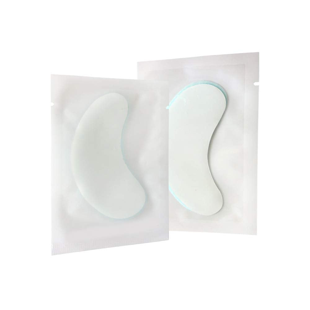 MyAoKuE-UP Clear/Blue: 100 Pairs Eye Gel Pads Lint Free Under Eye Patches Eyelash Extensions Eyes Mask Lash Extension Cosmetic Tool Kit, Clear/Blue
