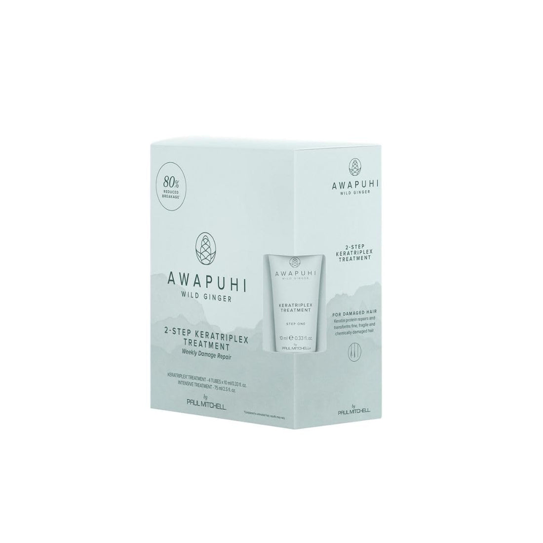 Awapuhi Wild Ginger by Paul Mitchell KeraTriplex Treatment (4-Pack), Ideal For Dry, Damaged + Color-Treated Hair