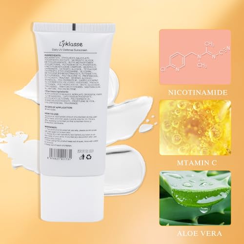 Daily UV Defense Sunscreen, SPF 50 PA++++,Organic Sunscreen,Hydrating,Soothing, No white-cast for All Skin Types|Nourishing Skin Protection and UV Defense(1PCS)