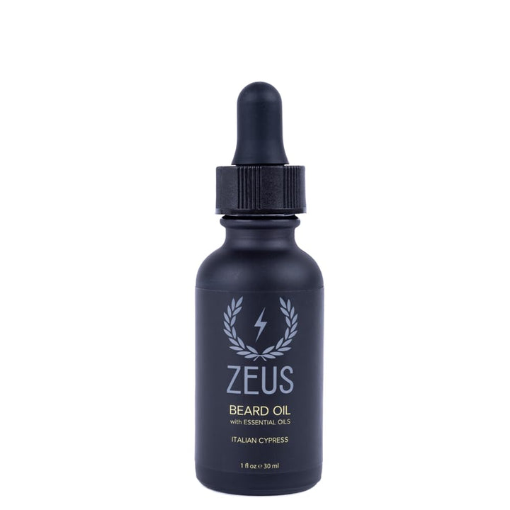 ZEUS Beard Oil for Men - 1 oz - All-Natural Beard Conditioning Oil to Soften Beard and Mustache Hairs (Italian Cypress)