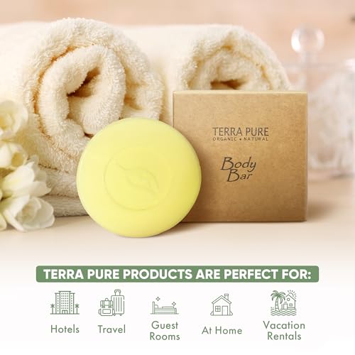 Terra Pure Bar Soap, Travel Size Hotel Amenities, 1.5 oz (Pack of 250)