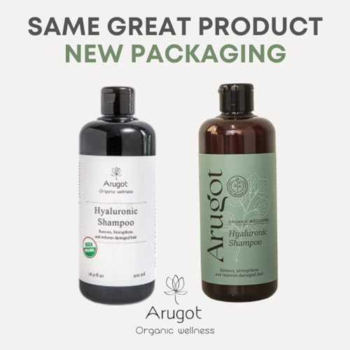 Arugot Organic Shampoo, Made in Israel | Moisturizes and Strengthens Damaged Hair, Nourishes Scalp for Growth - Anti Thinning & Volumizing for Men & Women - 16.9 fl oz.