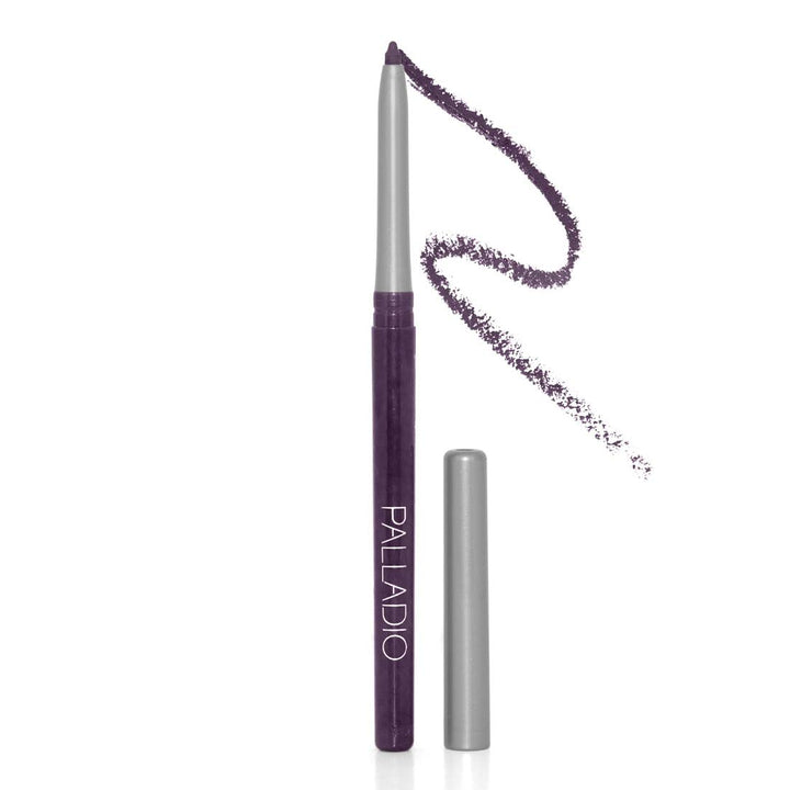 Palladio Retractable Waterproof Eyeliner, Exotic Plum, Richly Pigmented and Creamy, Slim Twist Up Pencil Eyeliner, No Smudge Formula with Long Lasting Application, No Eyeliner Sharpener Required