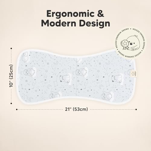 Organic Burp Cloths Baby Boy & Girl - 5-Pack Super Absorbent Cotton Burping Cloths for Babies, Soft & Plush Newborn Spit Up Rags, Infant Towels for Milk Spit Up, Unisex, Large 21 x 10(Constellation)