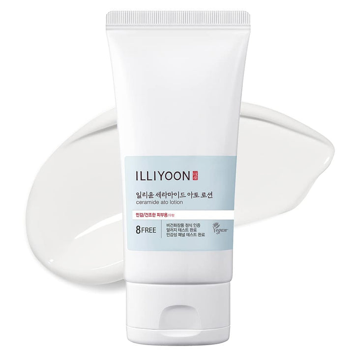 Illiyoon Ceramide Ato Lotion | Lightweight Moisturizer for Dry & Sensitive Skin, Barrier Repair for Face and Body, Mild for Babies, Vegan Certified, Korean Skincare, 2.3 fl.oz.