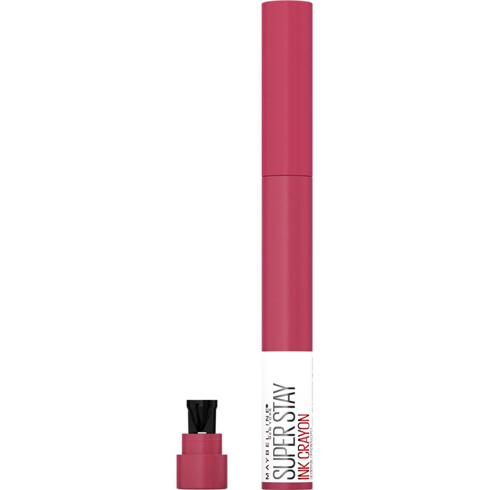 Maybelline New York Superstay Matte Ink Crayon Longlasting Pink Lipstick with Precision Applicator 80 Run The World, 22.0 ml