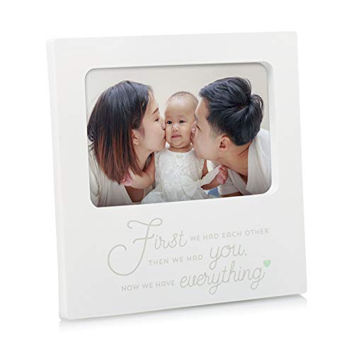 tiny ideas Family Keepsake Frame, First We Had Each Other, Then We Had You, Now We Have Everything' Sentiment Photo Frame, Baby Gift, White