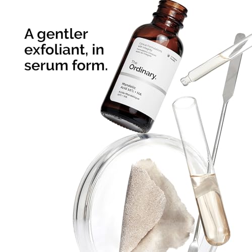The Ordinary Mandelic Acid 10% + Hyaluronic Acid, Gentle Exfoliating Serum for Clarity and Hydration, 1 Fl Oz