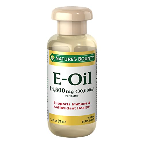Nature’s Bounty Vitamin E Oil, Supports Immune & Antioxidant, 30,000IU Vitamin E, Topical or Oral, 2.5 Oz