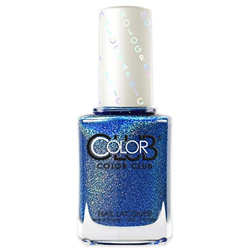 Color Club Halographic Hues Nail Polish, Shimmering Sky Colors, Over The Moon, .05 Ounce