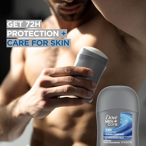Dove Men+Care Antiperspirant Deodorant Stick Clean Comfort Pack of 36 72-Hour Sweat & Odor Protection Antiperspirant for Men With 1/4 Moisturizing Cream 0.5 oz
