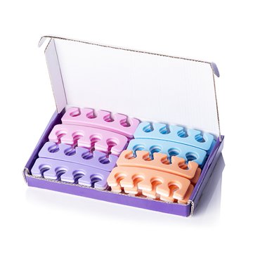 Toe Separators, Soft Two Tone Toe Spacers, Great Toe Cushions, Apply Nail Polish During Pedicure and Other Uses, 12 Pack