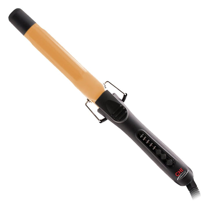 CHI Ceramic Curling Iron, Hair Curler for Smooth & Shiny Curls, Adjustable Temperature & Automatic Shut-Off, 1 Barrel, Black