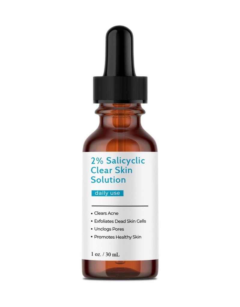 Salicylic Acid 2% Solution (1 Ounce / 30 mL), 2% Salicylic Acid Serum Clearing Pores, Promotes Exfoliation, and Controls Excess Oil in the Pores, by Talsen Chemicals