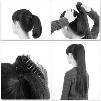 bleach blonde #25T613 H89 : PRETTYSHOP 24 Hair Piece Pony Tail Extension Very Long & Voluminous Curly Or Wavy Heat-Resisting H89