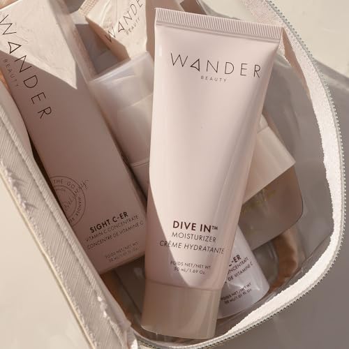 Wander Beauty Dive In Moisturizer - 8-in-1 Hydrating Face Moisturizer For 72h Hydration - Plump, Brighten, & Rejuvenate Skin with 13 Fruits & 4 Flower Extracts - Lightweight Gel Moisturizer - 1.69 oz