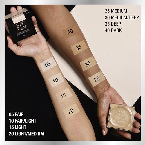 Maybelline Fit Me Loose Setting Powder, Face Powder and Finishing Makeup, Light, 1 Count