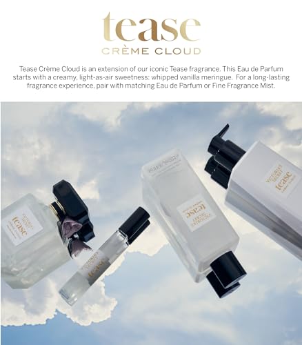 Victoria's Secret Tease Crème Cloud Fragrance Lotion, Notes of Vanilla Meringue, Santal Flower & Sheer Amber, (8.4 oz)
