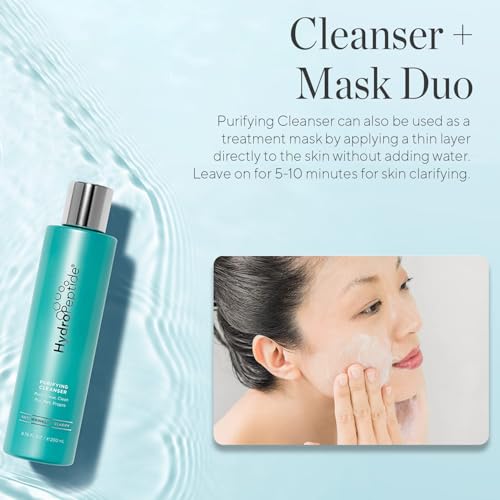 HydroPeptide Purifying Facial Cleanser, Pore-Perfecting Face Wash Absorbs & Balances Natural Oils, 6.76 Ounce