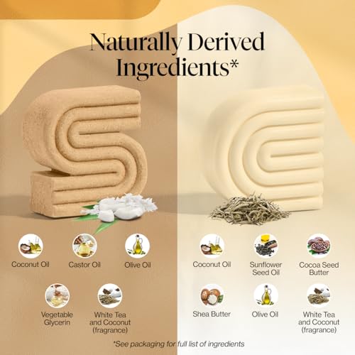 Kitsch Deep Moisturizing Coconut Oil Shampoo and Conditioner Set for Dry Damaged Hair, Hydrating & Nourishing Solid Bar for Kinky, Curly, Coily & Color Treated Hair, Sulfate & Paraben-free, Made in US