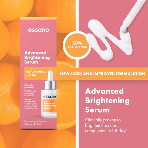 Essano Advanced Brightening Vitamin C Concentrated Serum - Helps Brighten Uneven Skin Tones - Made in New Zealand