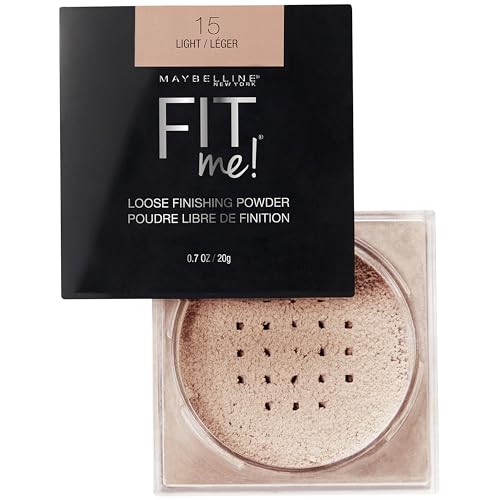 Maybelline Fit Me Loose Setting Powder, Face Powder and Finishing Makeup, Light, 1 Count