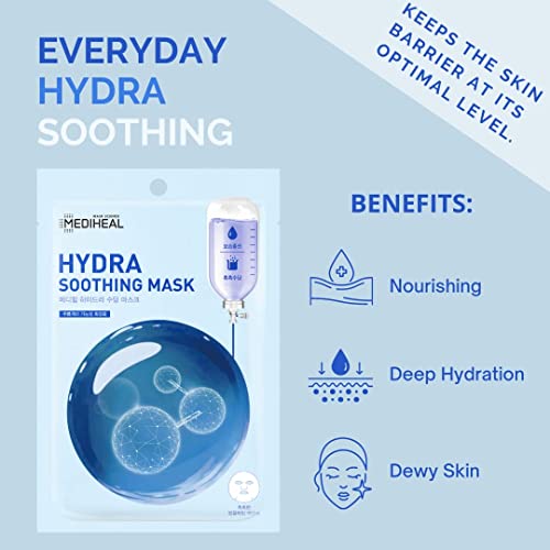 Mediheal Daily Essential Masks 12 Pack (3 types x 4 each) Soothing, Hydrating, Firming