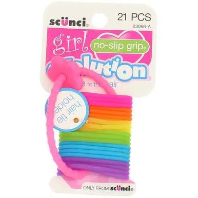 Scunci Hair Accessories Girl Evo Ponytailers, 0.6 Ounce