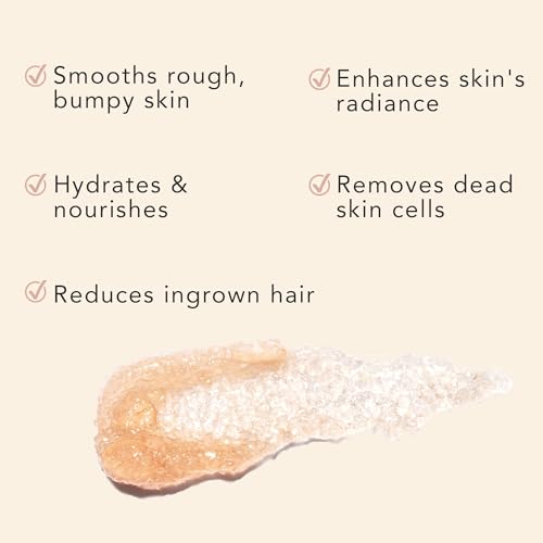 Organic Vanilla Coconut Body Scrub - USA Made Sugar Scrub with Natural Ingredients, Moisturizing Body & Foot Exfoliator for Dry and Sensitive Skin, Removes Dead Skin Cells & Reduces Ingrown Hair