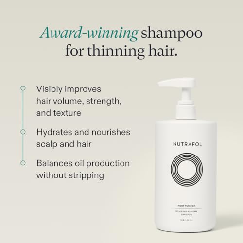 Nutrafol Shampoo, Cleanse and Hydrate Hair and Scalp, Improves Hair Volume, Strength and Texture, Physician-formulated for thinning hair. Color Safe, Sultate Free - 1 Liter Bottle