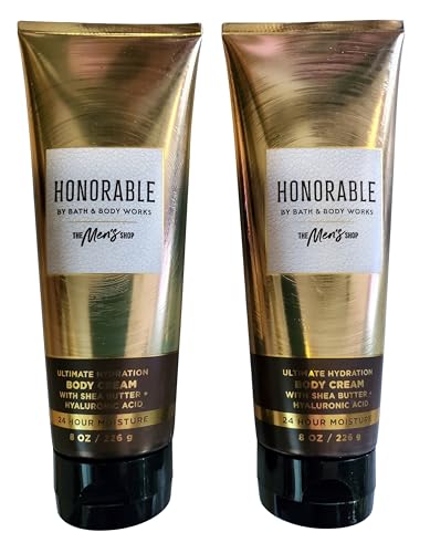 Bath & Body Works Men's Honorable Ultimate Hydration Body Cream 8 Ounces Pack of 2
