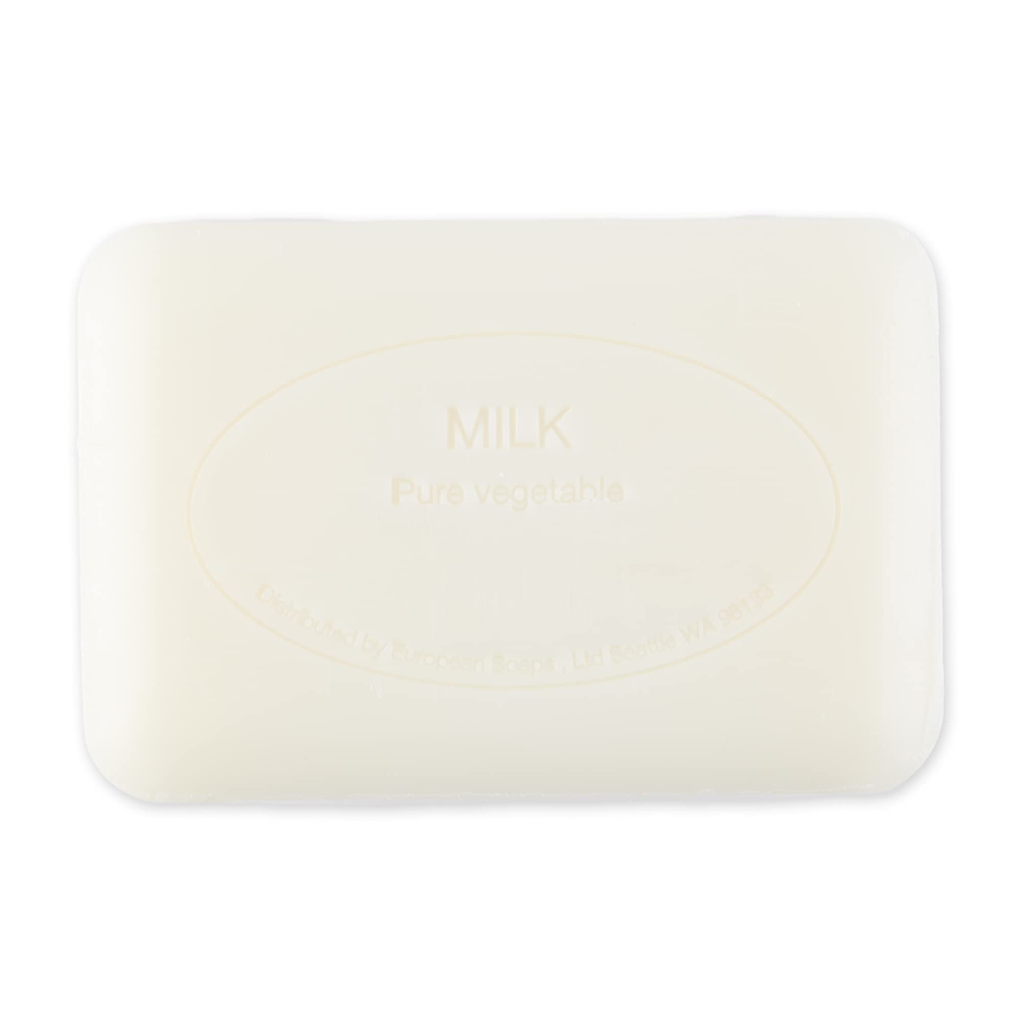 Pre de Provence Artisanal Soap Bar, Enriched with Organic Shea Butter, Natural French Skincare, Quad Milled for Rich Smooth Lather, 8.8 Ounce, Milk