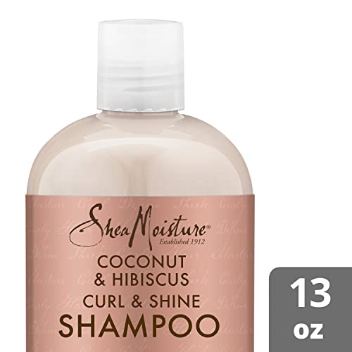 Shea Moisture Shampoo and Conditioner Set, Coconut & Hibiscus Curl & Shine, Curly Hair Products with Coconut Oil, Vitamin E & Neem Oil Provides Frizz Control, 13 Fl Oz Ea