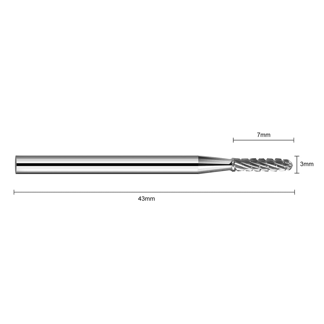 NMKL38 Safety Nail Drill Bits Tungsten Carbide Rotary Burrs Cuticle Clean for Nail Salon Manicure Tools 3/32 Grain Shaped for Electric Nail File Machine