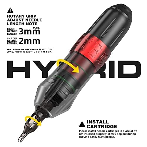 Tattoo Gun Kit,Solong Tattoo Gun Starter Kit with Anti-fatigue Mode Power Supply with 20pcs Different Type Needles Cartridges for Tattoo Artist with Portable Tool Case