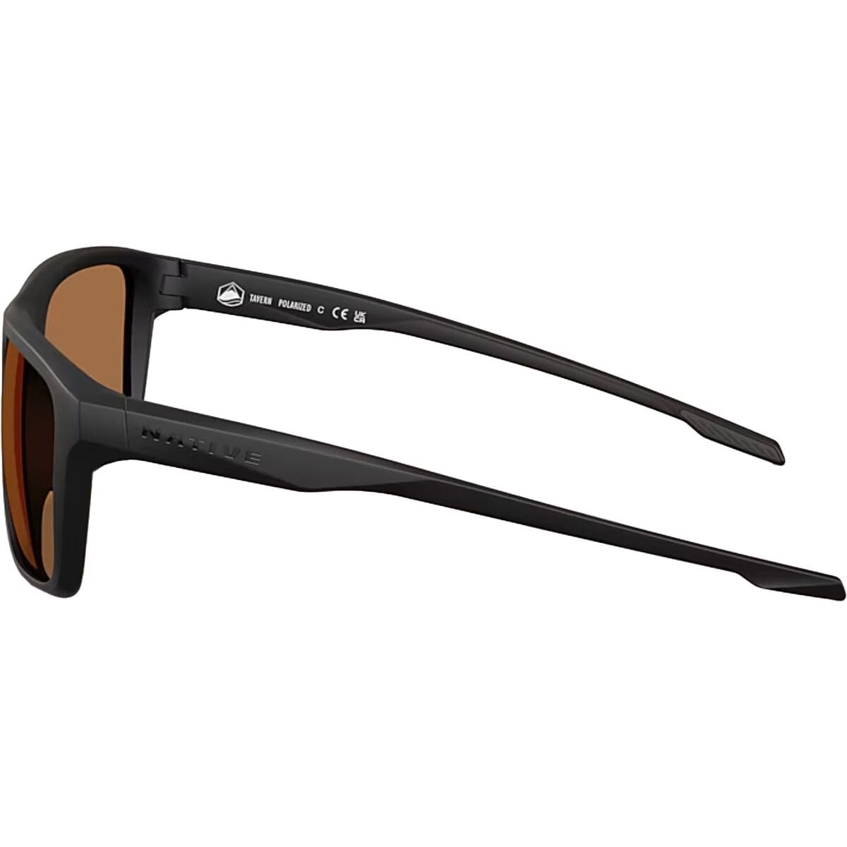 Native Eyewear Men's XD9043 Tavern Square Sunglasses, Matte Black/Brown Polarized, 57 mm