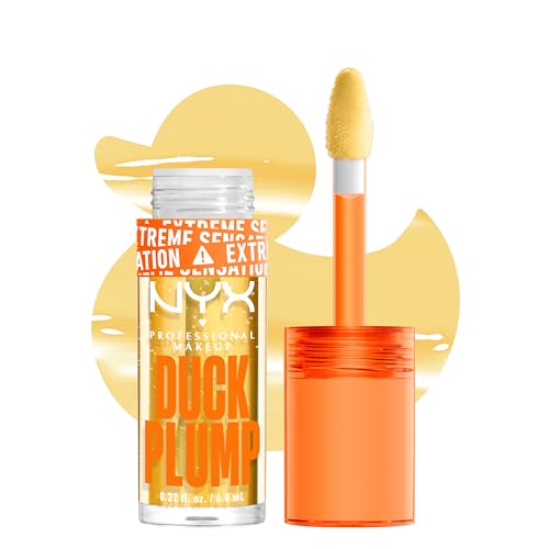 NYX PROFESSIONAL MAKEUP Duck Plump High Pigment Lip Gloss, Lip Plumper Gloss with Spicy Ginger - Clearly Spicy
